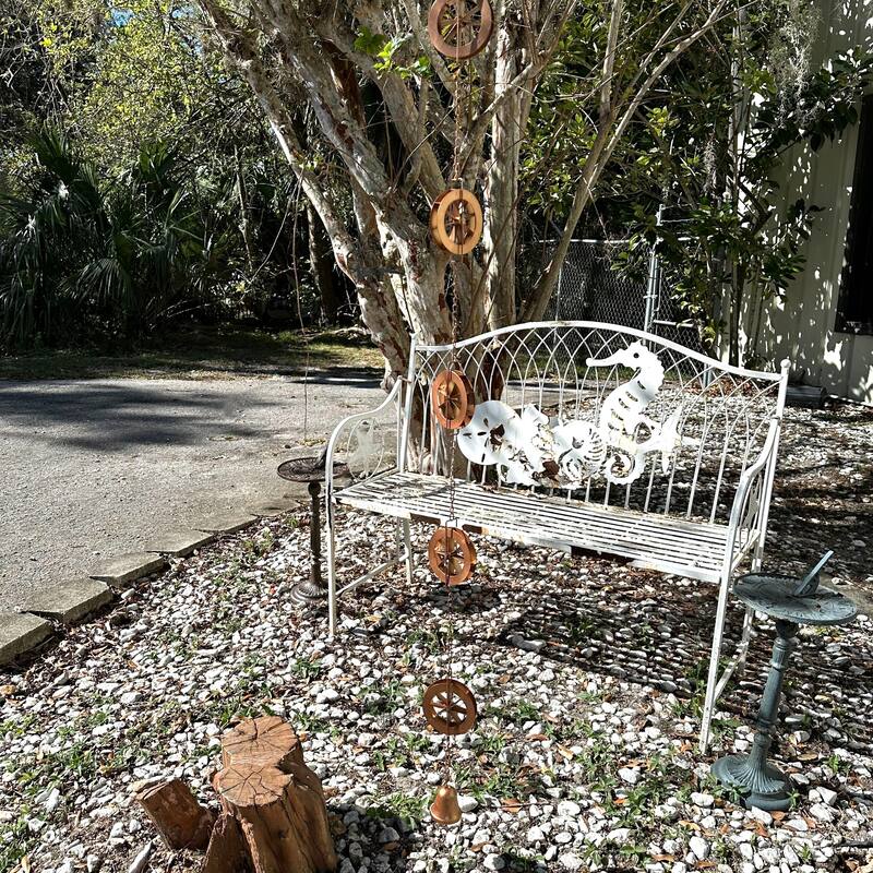 78-Inch Metal Rain Chain - 6 Water Wheels & Weighted Bell, Bronze - 4 X 78 X 1 inches