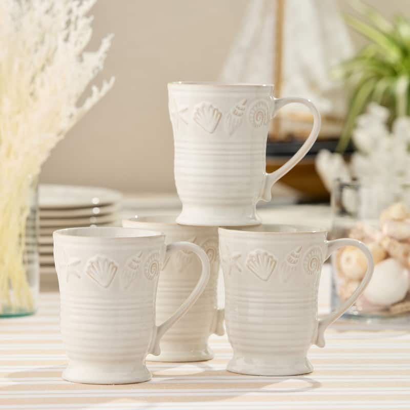 Certified International Coastline 18 oz. Mugs, Set of 4