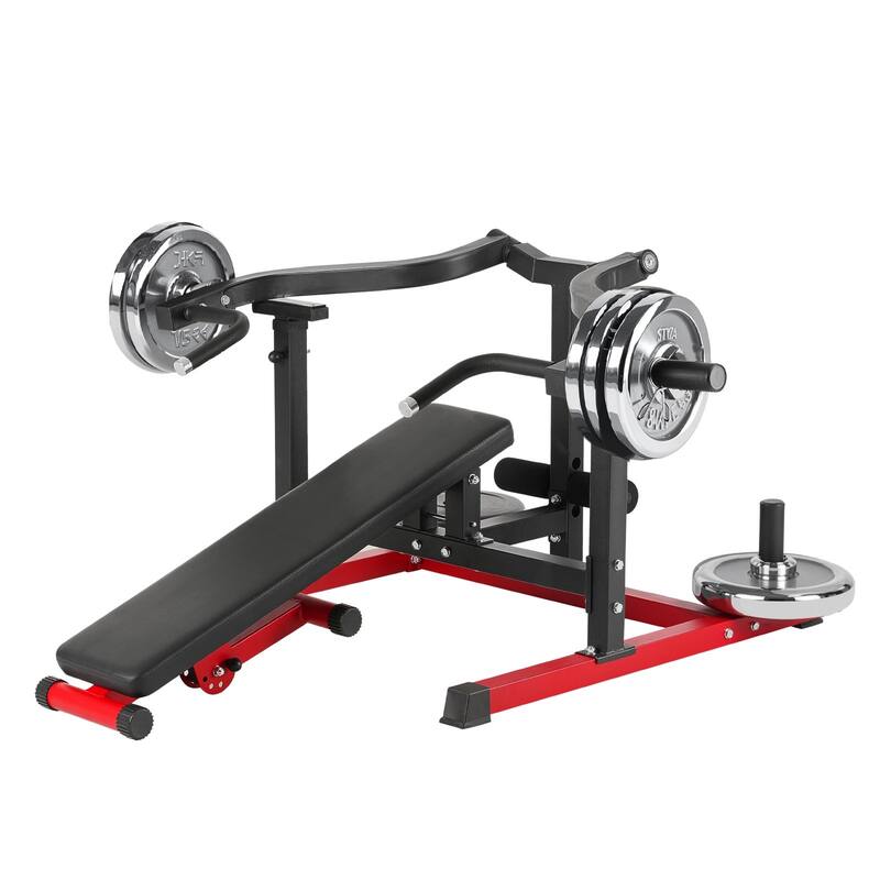 Carbon Steel Chest Press Bench Adjustable Seat and Handles Multi-Position for Full Body Workout - 63” x 61” x 30”