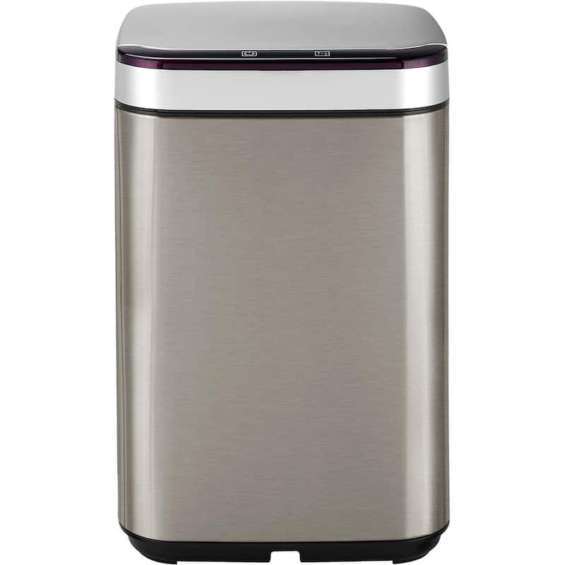 Hanover 10-Liter / 2.6-Gallon Trash Can with Sensor Lid and Carbon Odor Control in Stainless Steel