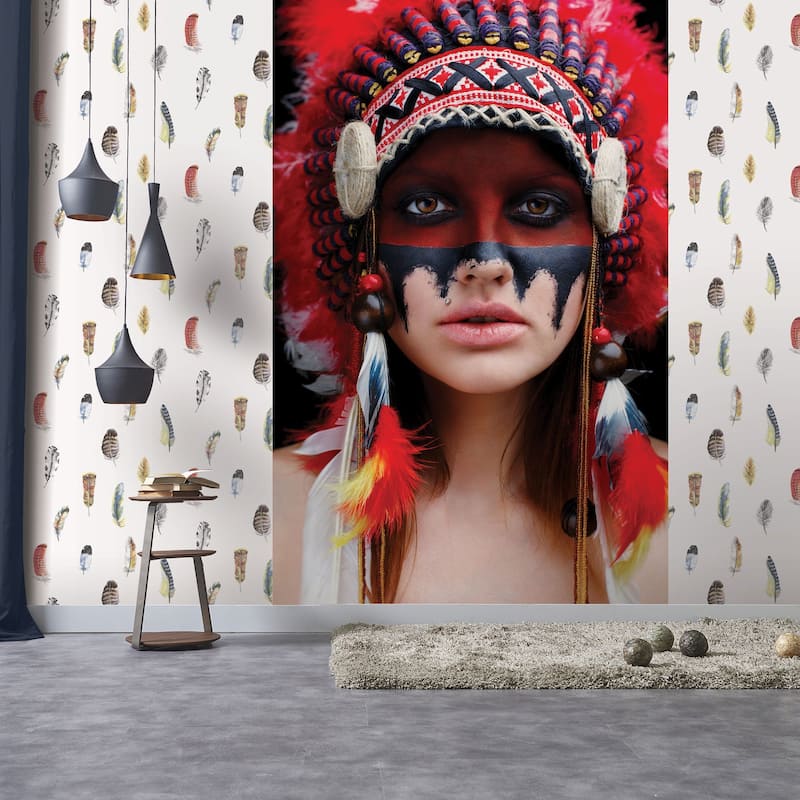 Global Fusion Native American 3-Panel Wall Mural