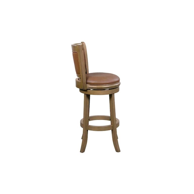 Augusta Wood Upholstered Swivel Counter Barstool