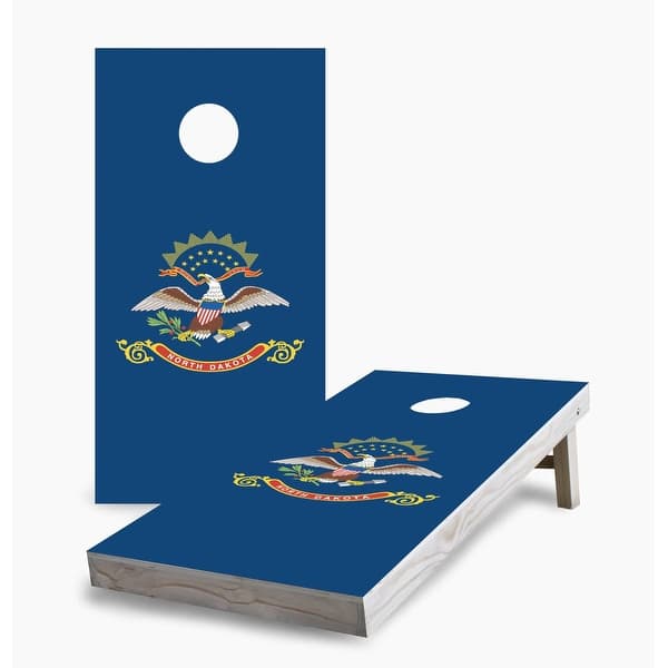 slide 2 of 7, North Dakota State Flag Cornhole Game (Choose Wraps or Boards) 2x4 Boards (24" x 48") - Include ALL Accessories