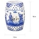 preview thumbnail 4 of 2, SAFAVIEH Ocean Jewel Chinoiserie Blue Ceramic Decorative Garden Stool