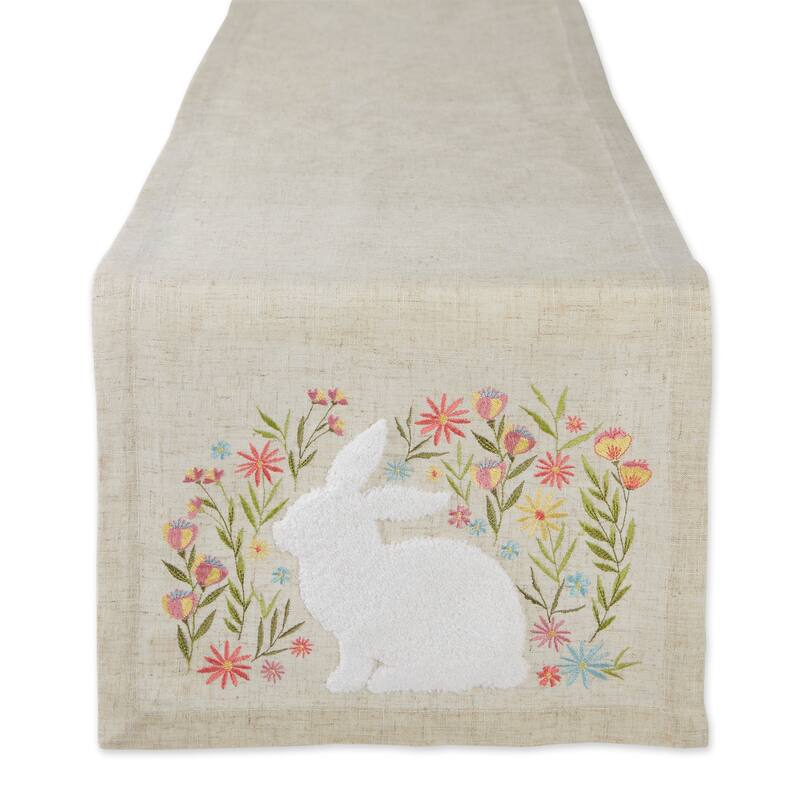DII Happy Bunny Reversible Table Runner 14x72 inch - 14x72 - Spring Bunny