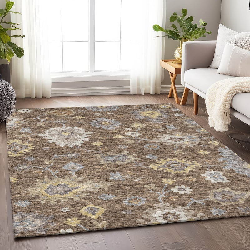 Premium Washable Super Soft Traditional Farmhouse Mayfield Rug - Chocolate - 10' x 14'