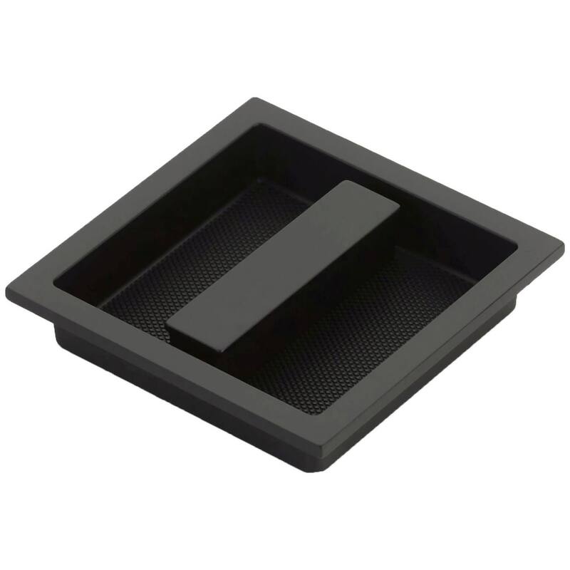 Schaub and Company MODO 3-7/8" Square Euro Modern Recessed Flush Door - Matte Black