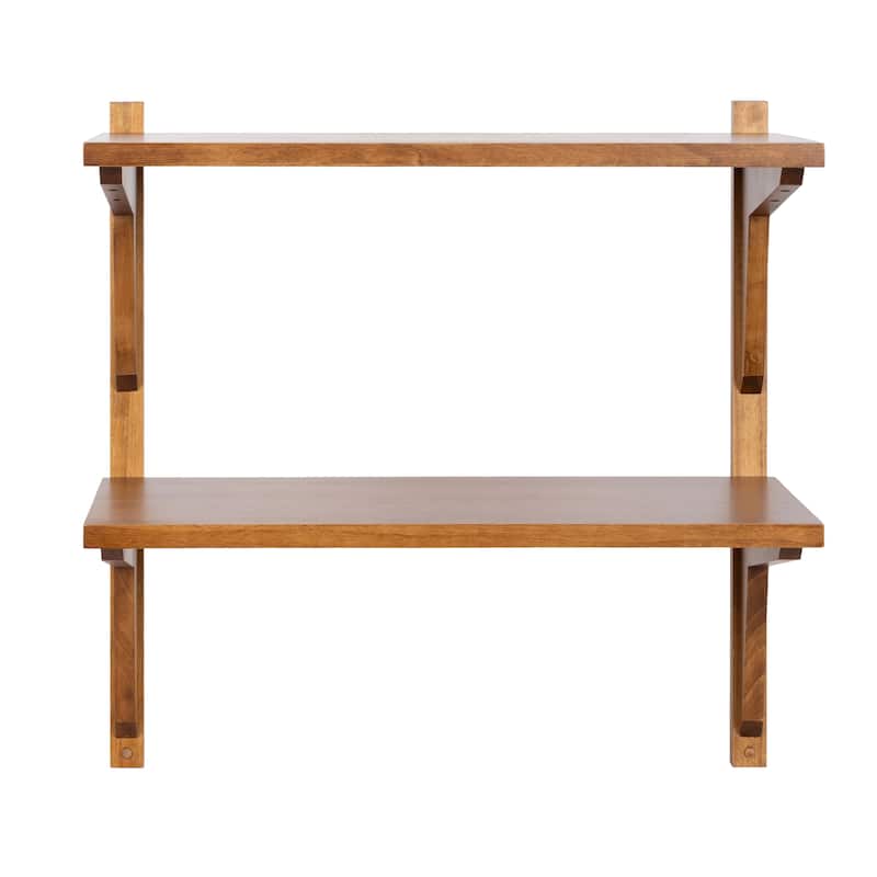 Kate and Laurel Meridien Mid-Century Wall Shelves