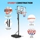 preview thumbnail 3 of 6, Zelus 5.5-10 ft. Adjustable Heights Portable Outdoor Basketball Hoop