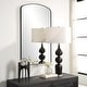 preview thumbnail 5 of 4, Arched Rectangular Frame Wall Mirror - 40" - Black