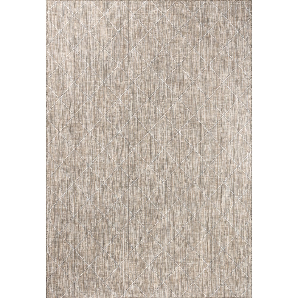 Larissa Collection Geometric Beige/Cream Indoor/Outdoor Area Rug