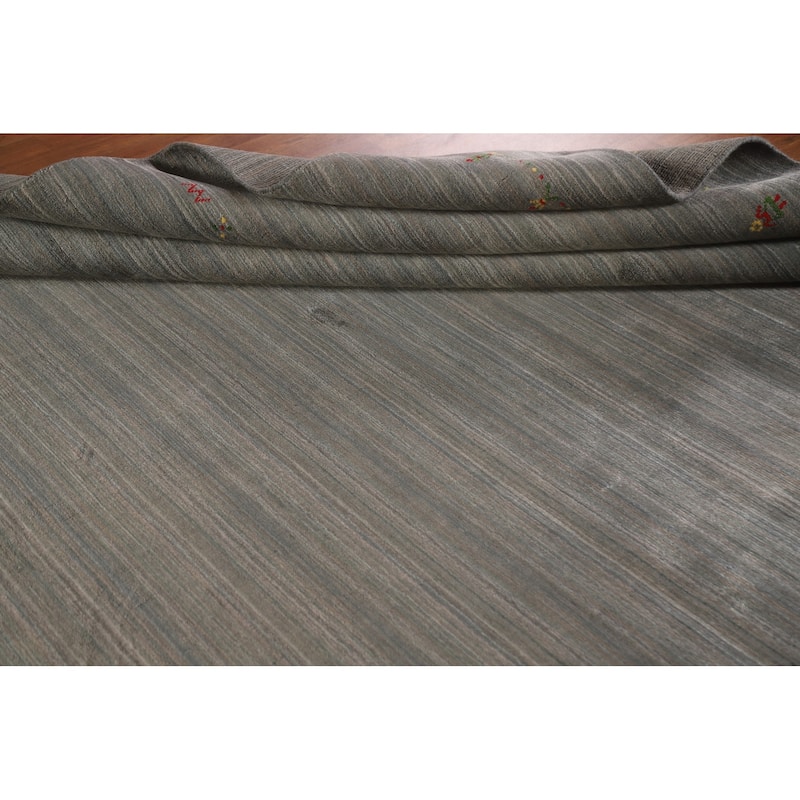 Gabbeh Area Rug Handmade Bedroom Wool Carpet - 8'9"x 11'8"