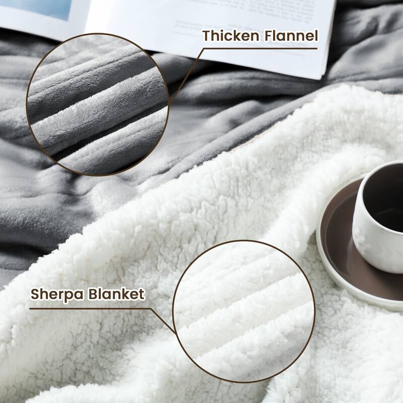 Flannel Electric Heated Blanket With Controller