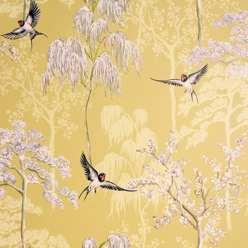 Arthouse Asuka Yellow Sparrow Forest Wallpaper