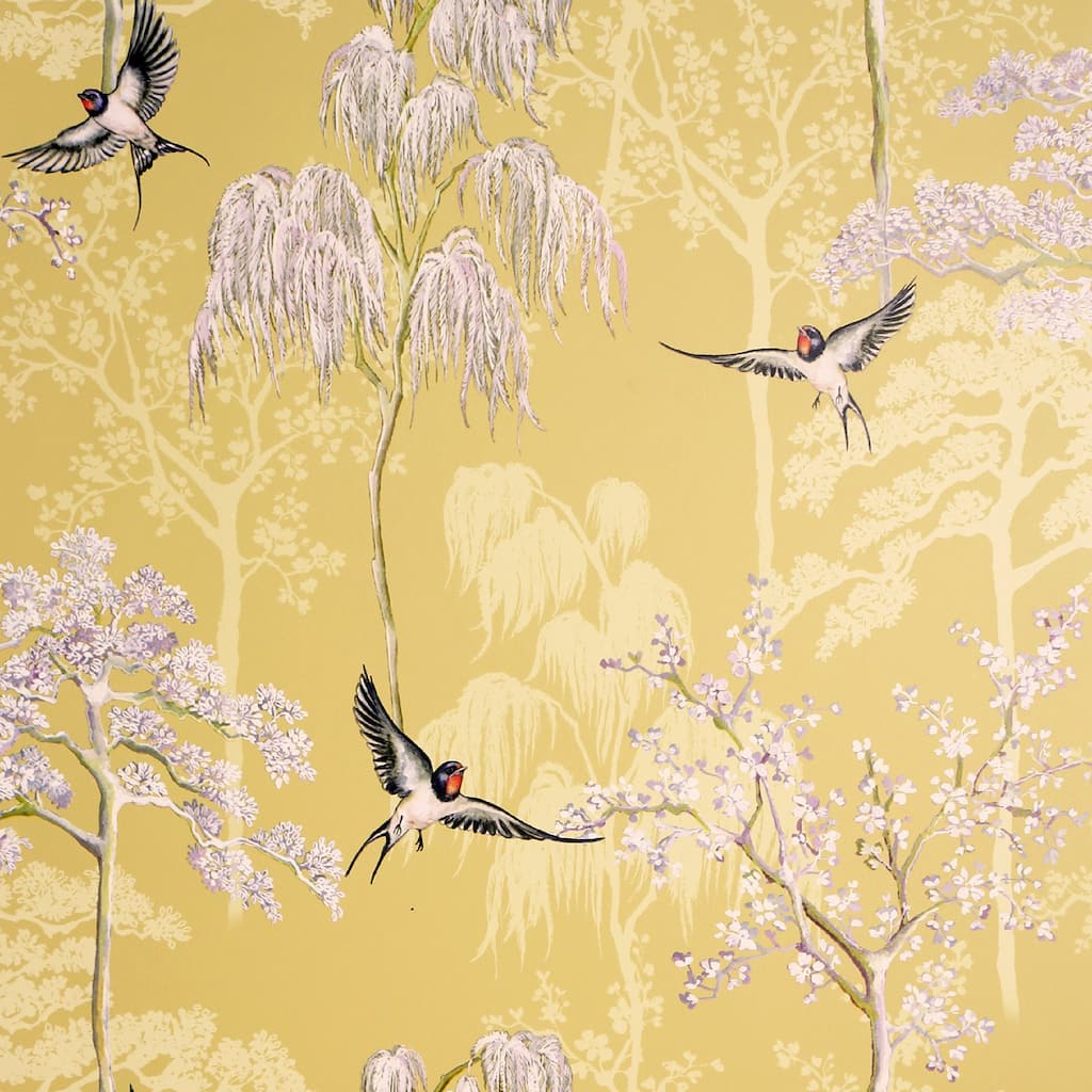 Arthouse Asuka Yellow Sparrow Forest Wallpaper
