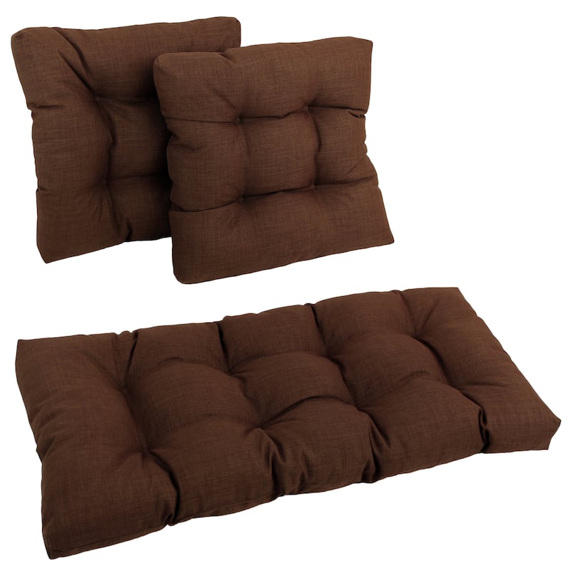 Blazing Needles All-Weather 3-piece Indoor/ Outdoor Cushion Set - Cocoa