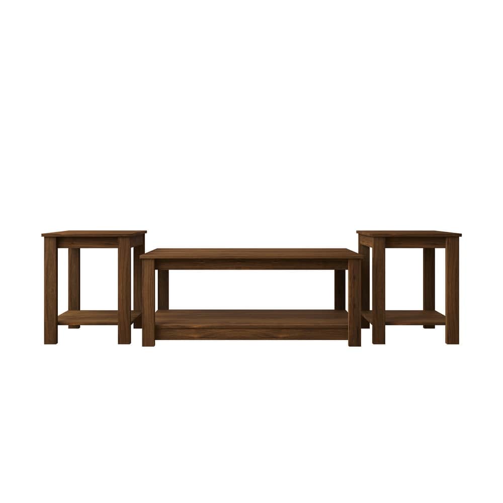 CraftPorch Classic 3- Pieces Coffee Table Set