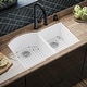 preview thumbnail 2 of 18, Karran Undermount Quartz 32 in. 60/40 Double Bowl Kitchen Sink Kit