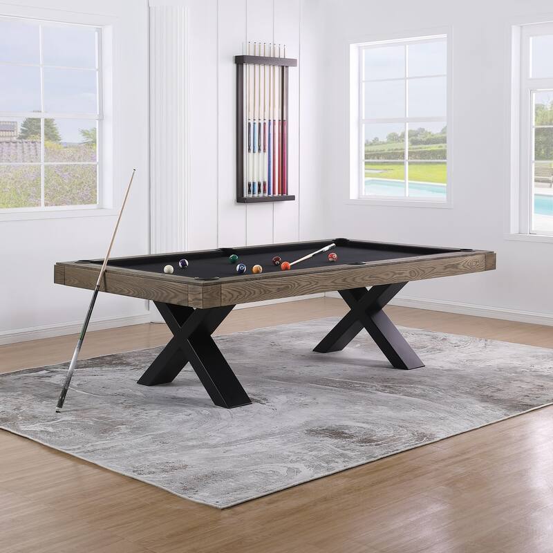 Texas II 8ft Slate Pool Table - White