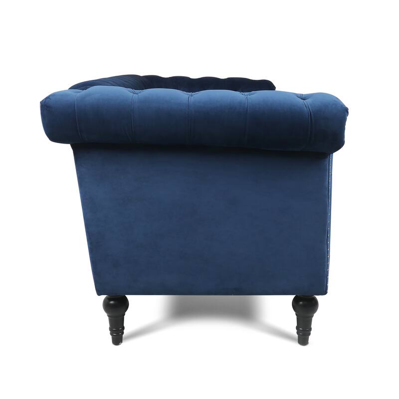 Traditional Sofa Couch 82.5" Width Square Arm Removable Cushion 3 Seater Sofa