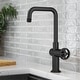 preview thumbnail 35 of 165, Kraus Urbix Industrial Solid Brass Kitchen Faucet KPF-3127 - 12 3/8" H Bar 1-Handle 1-Hole - MB - Matte Black