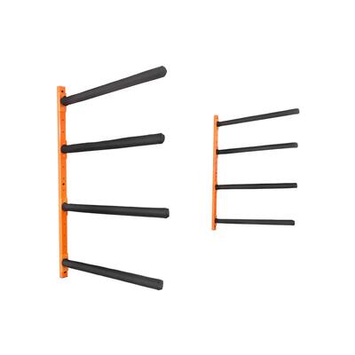 Wall Kayak Storage Rack, 4-Capacity Wall Mounted Kayak Holders for Kayak Canoe Paddle Board, Kayak Storage Hooks - 400 LBS Load
