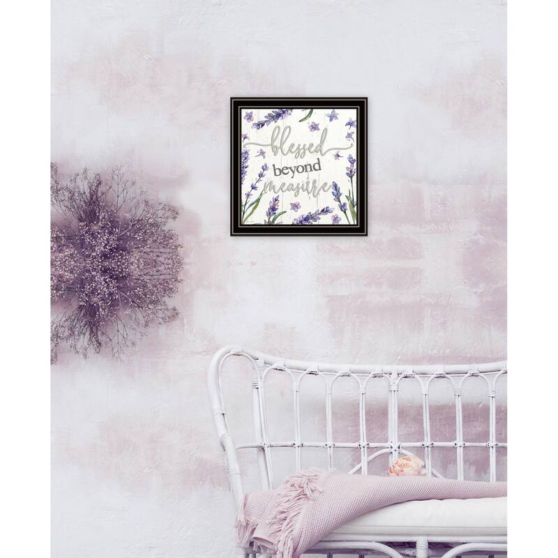 TrendyDecor4U Contemporary "Blessed Beyond Measure" Framed Print Wall Art