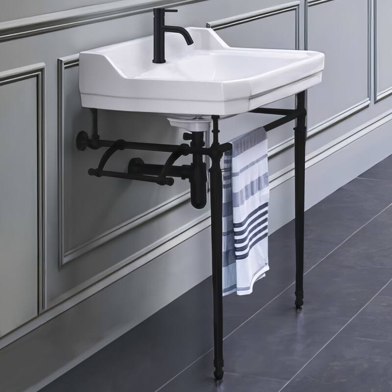 Victoriahaus Bath Console in Matte Black