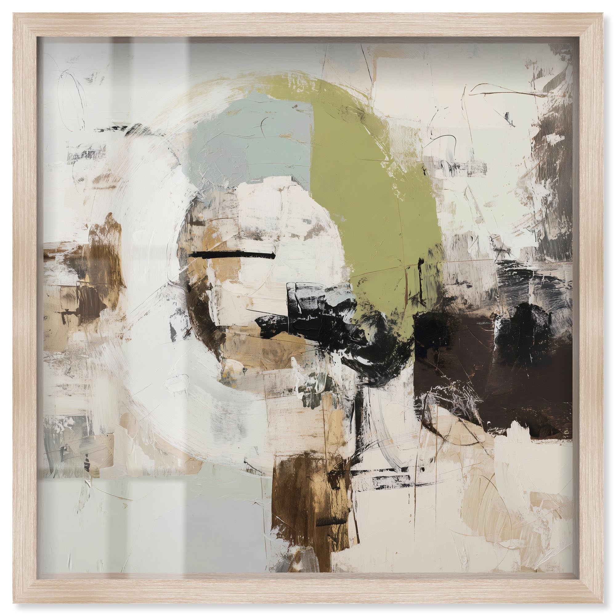 Neutral Palette I Modern Wall Decor Shadowbox Print by Art Remedy