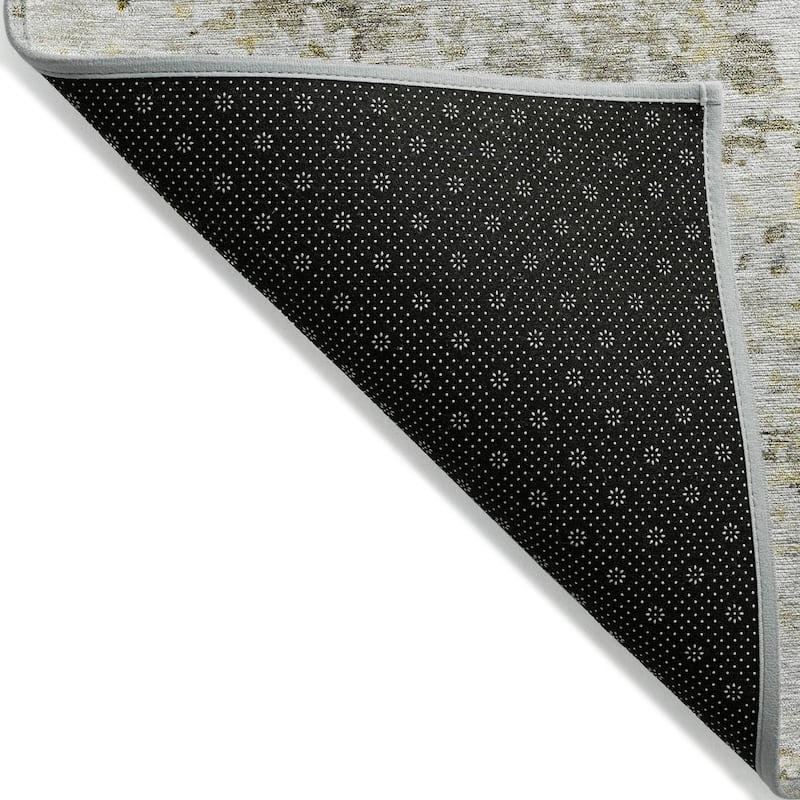 Machine Washable Indoor/ Outdoor Abstract Modern Chantille Rug