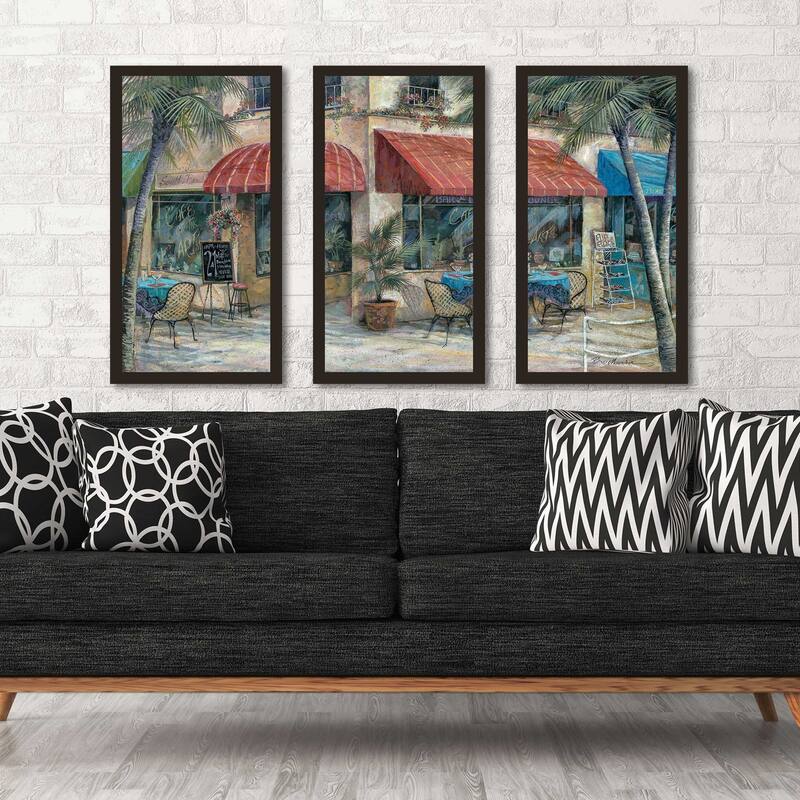 "Cafe of the Arts" by Ruane Manning 3 Piece Print on Acrylic