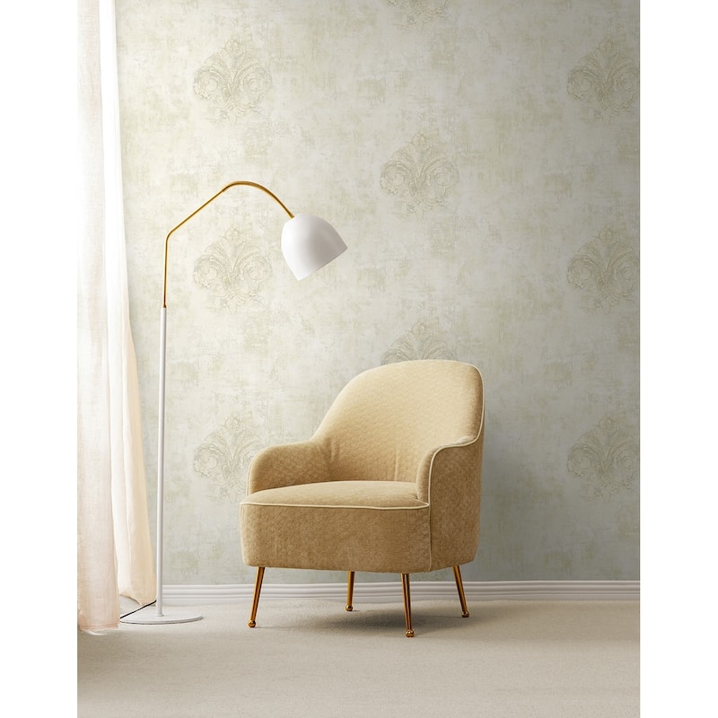 Seabrook Designs Galilea Damask Faux Unpasted Wallpaper