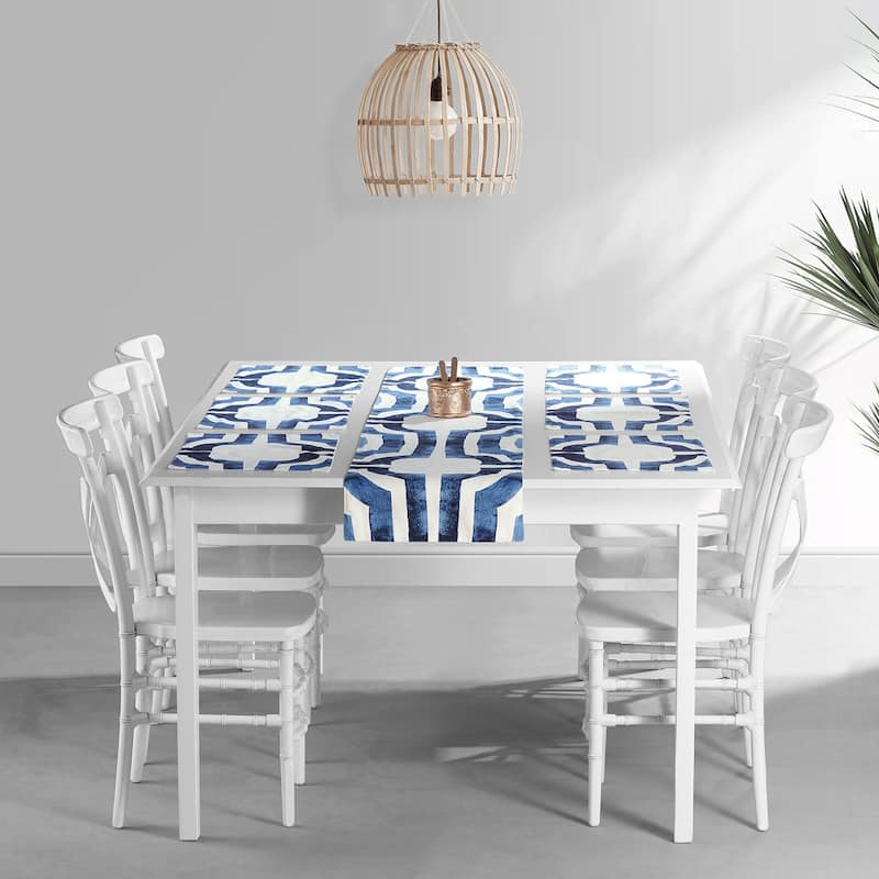 Exclusive Fabrics Mecca Printed Cotton Table Runner & Placemats