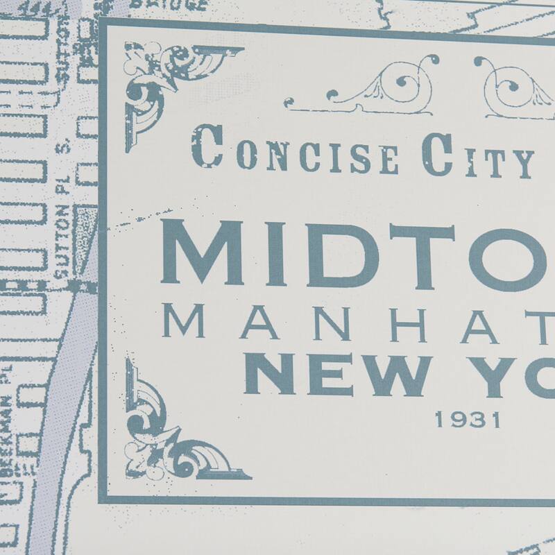 Manhattan Map I Framed Art Print