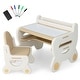 preview thumbnail 30 of 28, Costway Kids Drawing Table & Chair Set for Reading Playing with Pens & - See Details