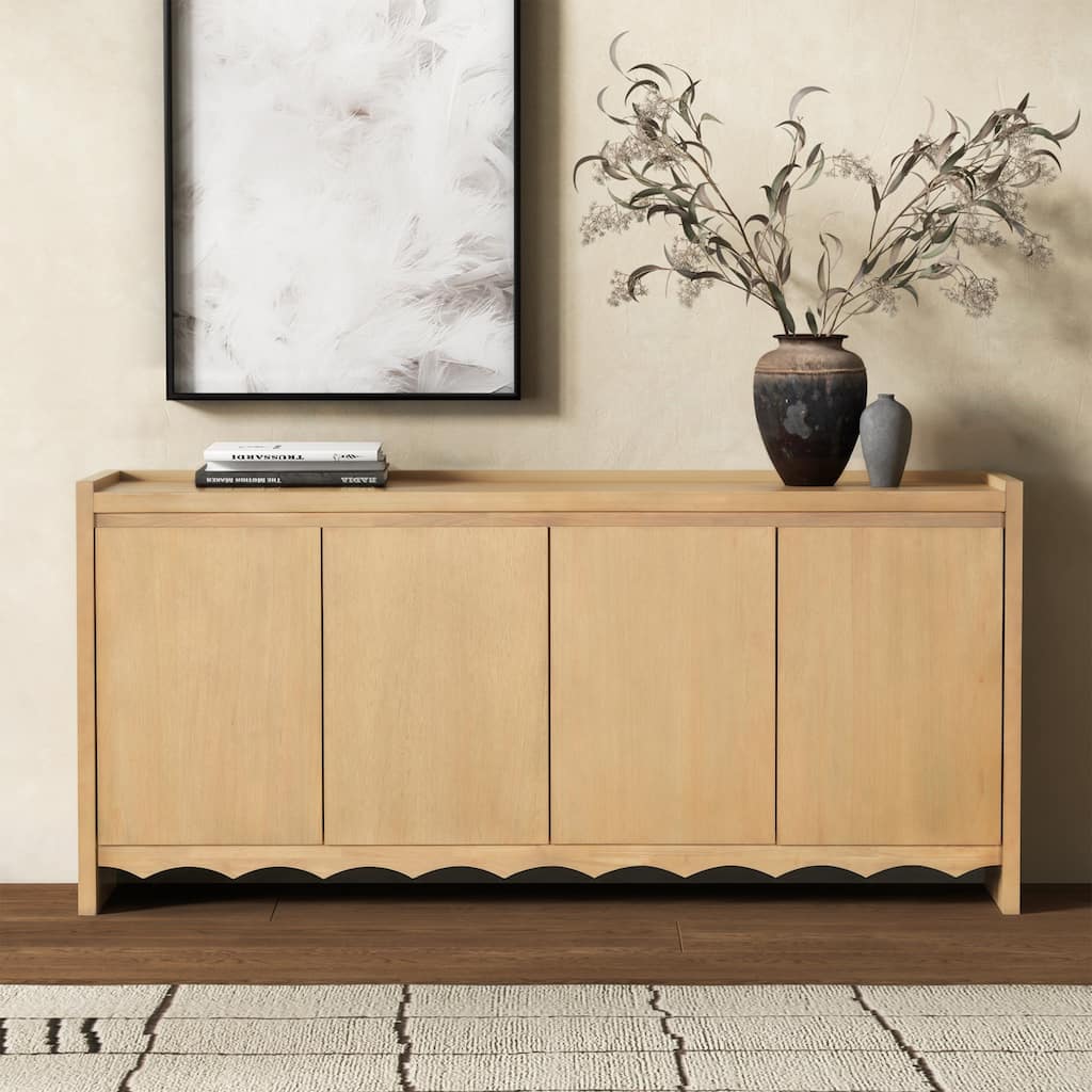 SAFAVIEH Couture Rhylee 4-Door Wood Sideboard - 71"W x 19"D x 31"H