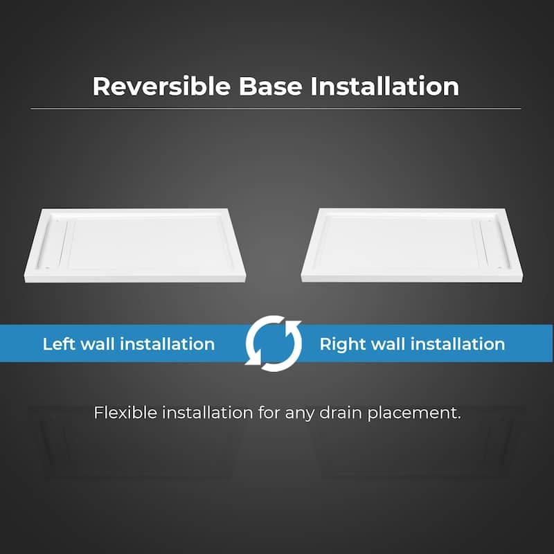 OVE DECORS Adena White Shower Base 60x36 in white