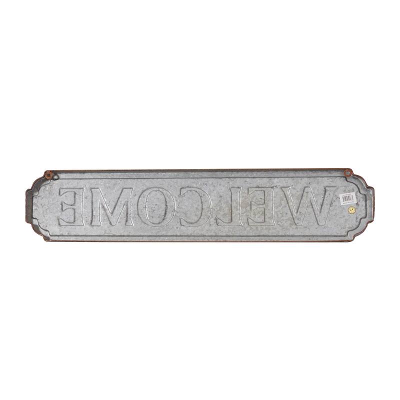 Brown Metal Welcome Sign Home Wall Decor