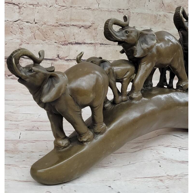 Tibet Royal Family Pure Bronze Hot Cast Fine Lotus Lucky Imitative Elephant Statue Fortune