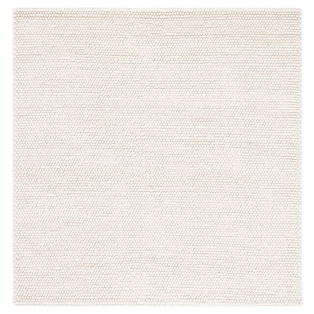 Lauren Ralph Lauren Handmade Carisbrooke Solid Wool Rug - 6' x 6' Square - Cream