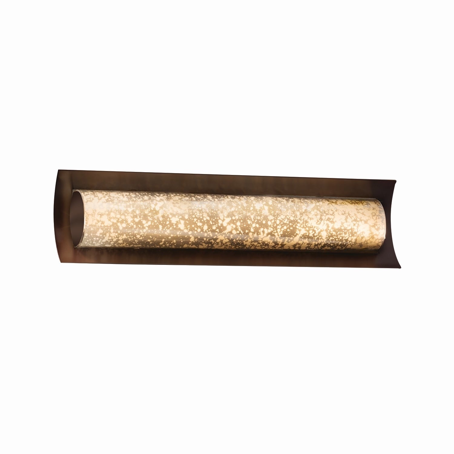 Justice Design Fusion Lineate 22-inch Dark Bronze ADA LED Wall/ Bath Bar, Mercury Shade