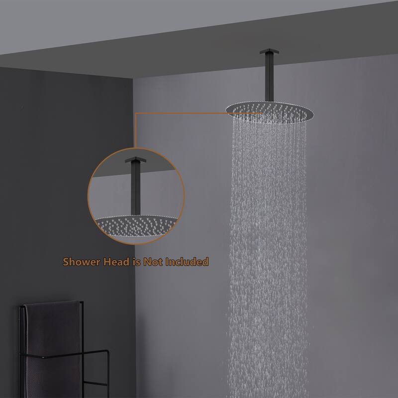 8 in. Square Ceiling Mount Standard Shower Arm and Flange