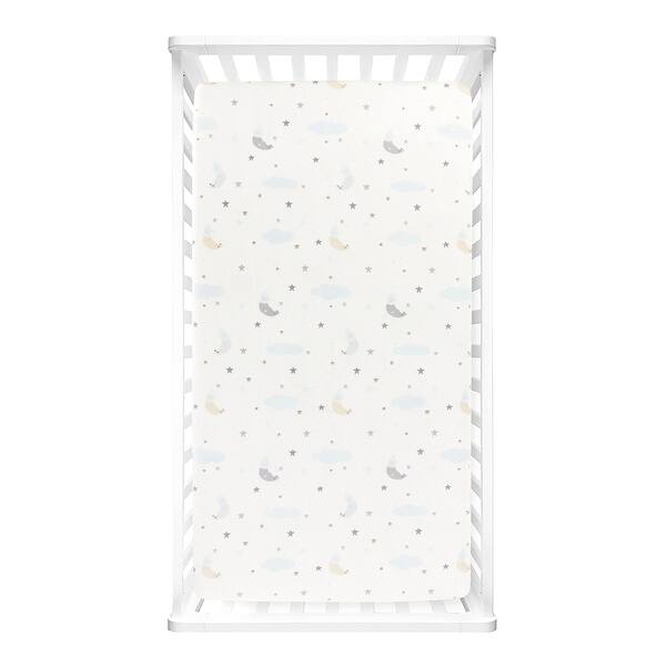 slide 2 of 4, Lush Decor Goodnight Little Moon Soft & Plush Fitted Crib Sheet - 52"x 28" x 9"