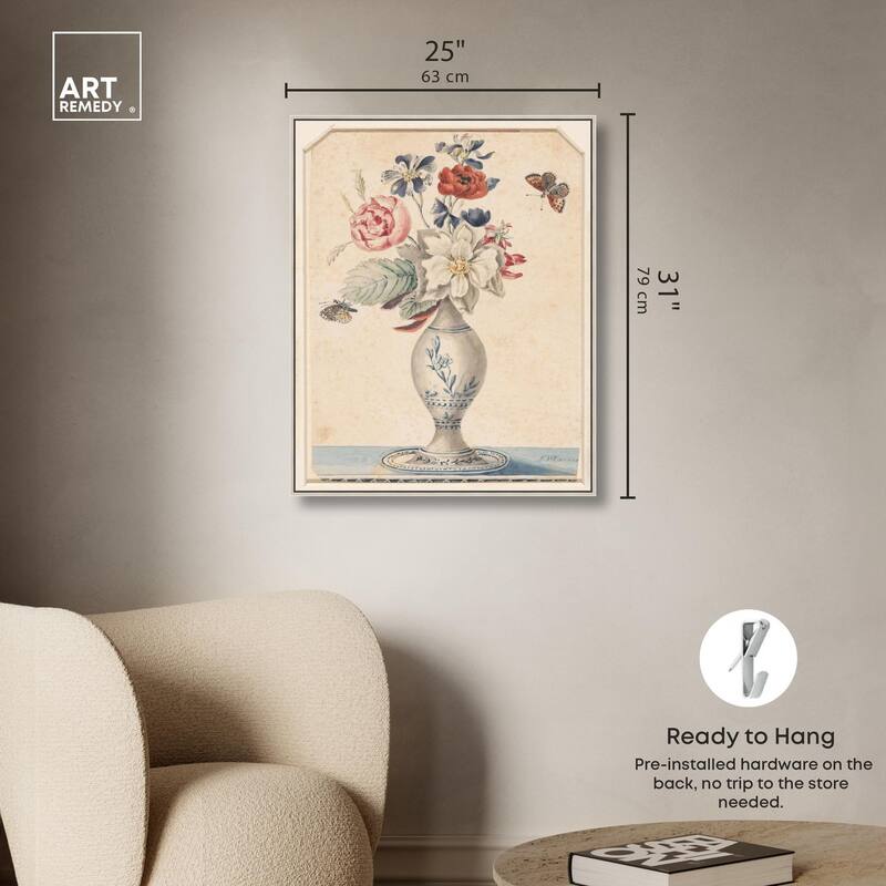 Vase with Flowers II 1850 Canvas by Art Remedy