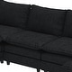 preview thumbnail 28 of 28, Moasis 142 Inch Modular Velvet Sectional Sofa with Movable Ottoman and Pillow Armrest for Living Room