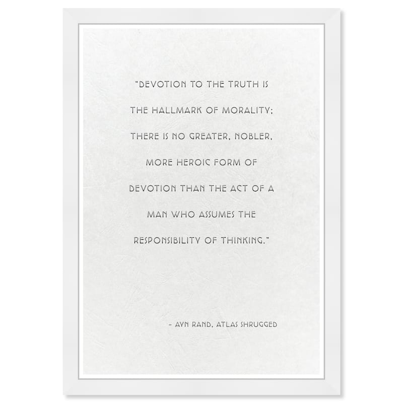 Wynwood Studio Prints Typography and Quotes Truth White and Modern & Contemporary Wall Art Canvas Print