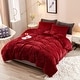 preview thumbnail 6 of 28, Shaggy Duvet Cover Burgundy - Queen