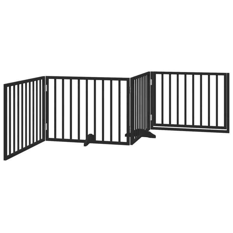 vidaXL Dog Gate Foldable Poplar Wood