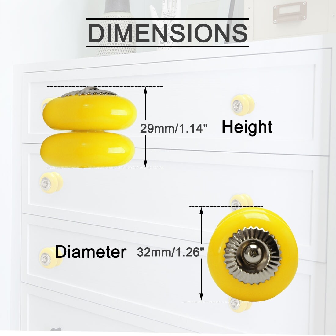 Shop Ceramic Knobs Vintage Round Drawer Pull Handle Cupboard