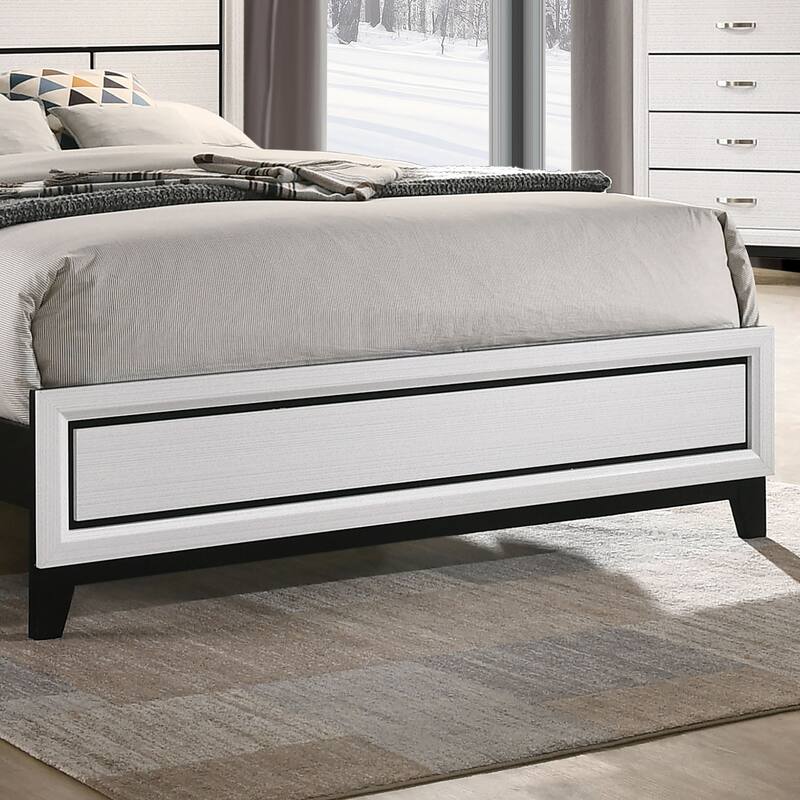 Furniture of America Lante Modern Two-Tone Design Panel Bed